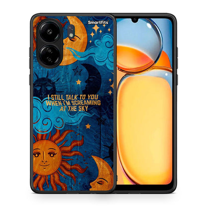 Θήκη Xiaomi Poco C65 Screaming Sky από τη Smartfits με σχέδιο στο πίσω μέρος και μαύρο περίβλημα | Xiaomi Poco C65 Screaming Sky case with colorful back and black bezels
