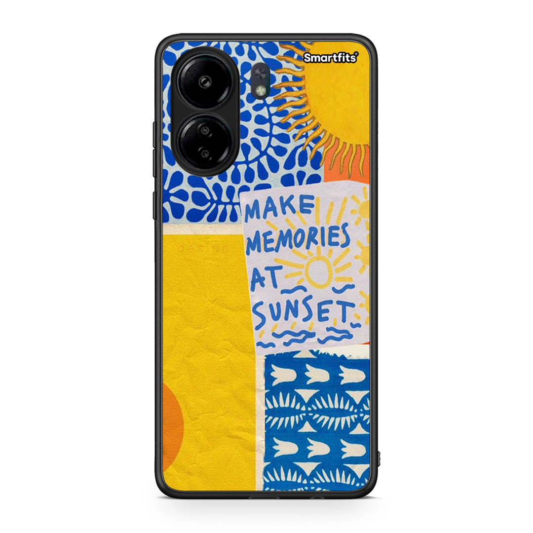 Xiaomi Poco C65 Sunset Memories Θήκη από τη Smartfits με σχέδιο στο πίσω μέρος και μαύρο περίβλημα | Smartphone case with colorful back and black bezels by Smartfits