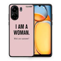 Thumbnail for Θήκη Xiaomi Poco C65 Superpower Woman από τη Smartfits με σχέδιο στο πίσω μέρος και μαύρο περίβλημα | Xiaomi Poco C65 Superpower Woman case with colorful back and black bezels