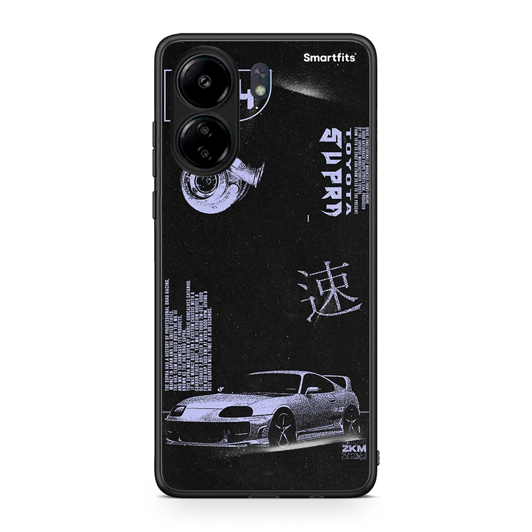 Xiaomi Poco C65 Tokyo Drift Θήκη Αγίου Βαλεντίνου από τη Smartfits με σχέδιο στο πίσω μέρος και μαύρο περίβλημα | Smartphone case with colorful back and black bezels by Smartfits