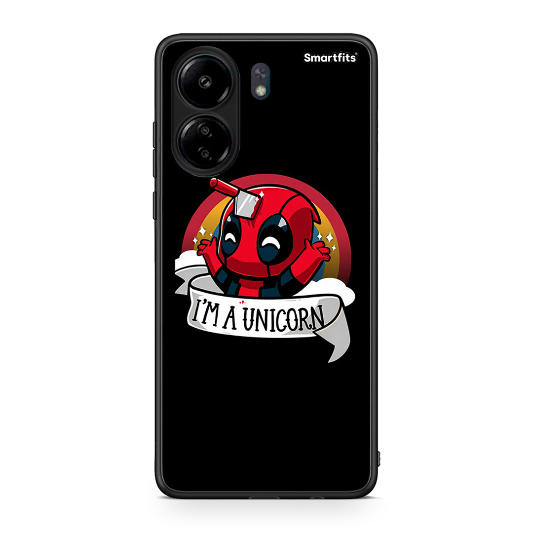 Xiaomi Poco C65 Unicorn Deadpool θήκη από τη Smartfits με σχέδιο στο πίσω μέρος και μαύρο περίβλημα | Smartphone case with colorful back and black bezels by Smartfits