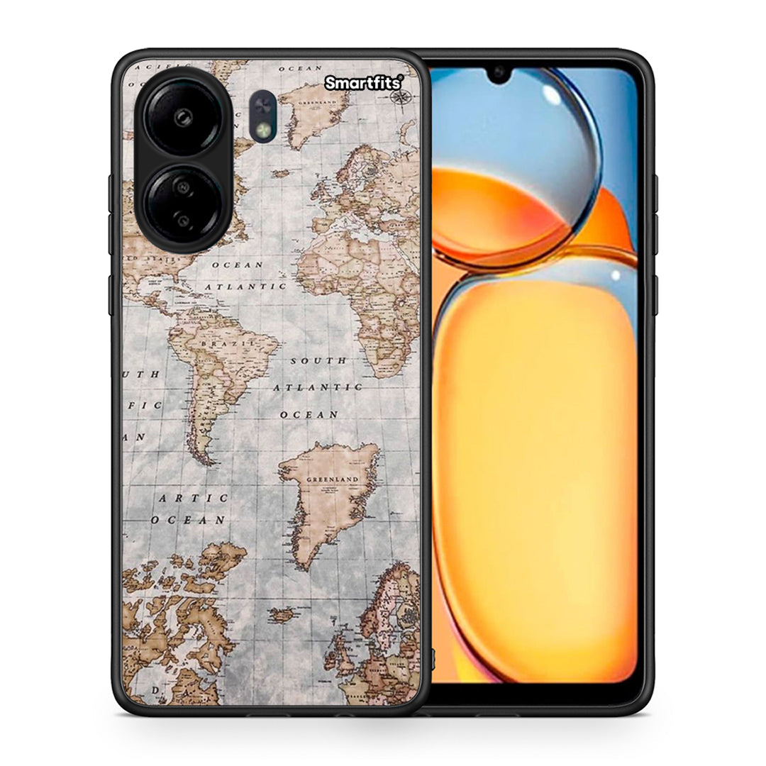 World Map - Xiaomi Poco C65 θήκη