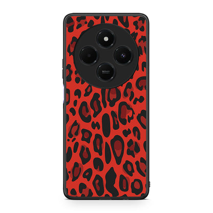 4 - Xiaomi Redmi 14C NFC / A3 Pro / Poco 75 4G / 5G Red Leopard Animal case, cover, bumper