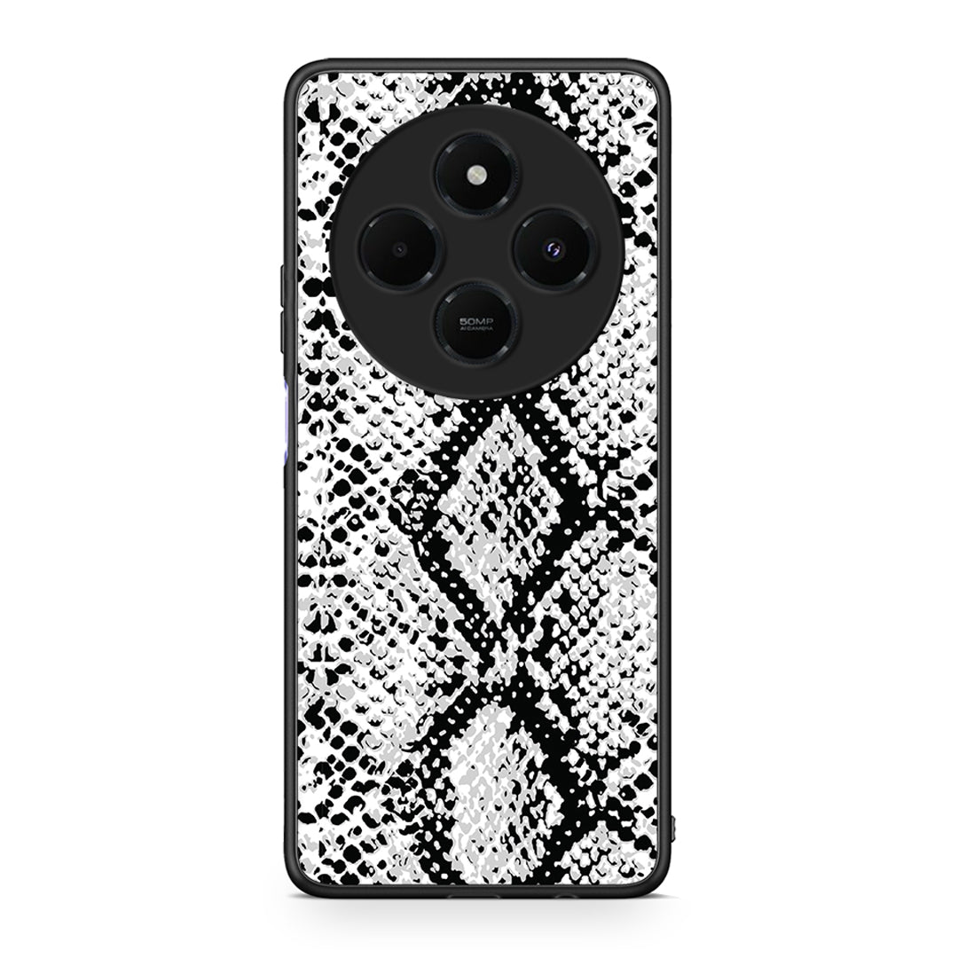 24 - Xiaomi Redmi 14C NFC / A3 Pro / Poco 75 4G / 5G White Snake Animal case, cover, bumper