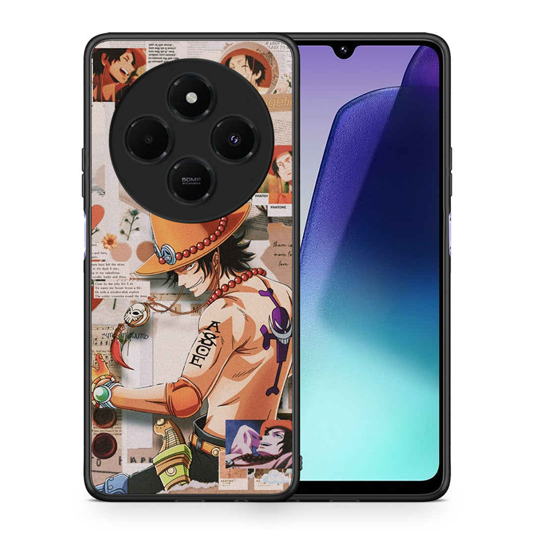 Θήκη Xiaomi Redmi 14C NFC / A3 Pro / Poco 75 4G / 5G Anime Collage από τη Smartfits με σχέδιο στο πίσω μέρος και μαύρο περίβλημα | Xiaomi Redmi 14C NFC / A3 Pro / Poco 75 4G / 5G Anime Collage case with colorful back and black bezels