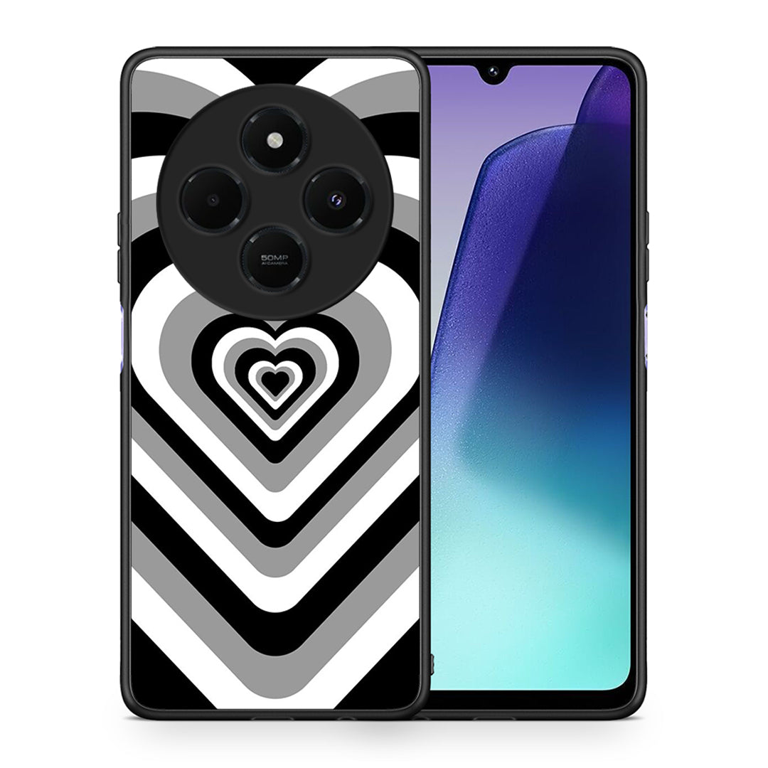 Θήκη Xiaomi Redmi 14C NFC / A3 Pro / Poco 75 4G / 5G Black Hearts από τη Smartfits με σχέδιο στο πίσω μέρος και μαύρο περίβλημα | Xiaomi Redmi 14C NFC / A3 Pro / Poco 75 4G / 5G Black Hearts case with colorful back and black bezels
