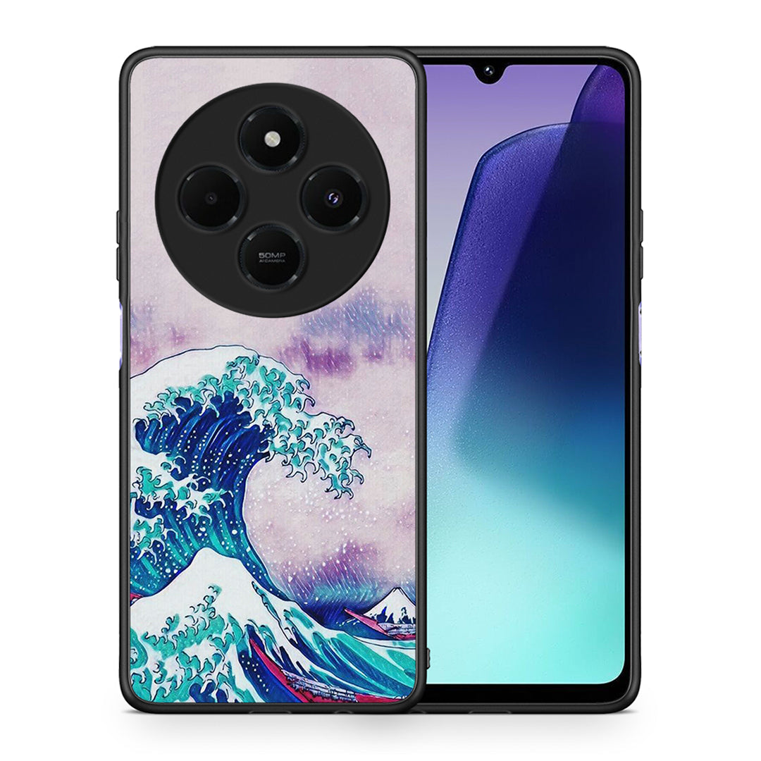 Θήκη Xiaomi Redmi 14C NFC / A3 Pro / Poco 75 4G / 5G Blue Waves από τη Smartfits με σχέδιο στο πίσω μέρος και μαύρο περίβλημα | Xiaomi Redmi 14C NFC / A3 Pro / Poco 75 4G / 5G Blue Waves case with colorful back and black bezels