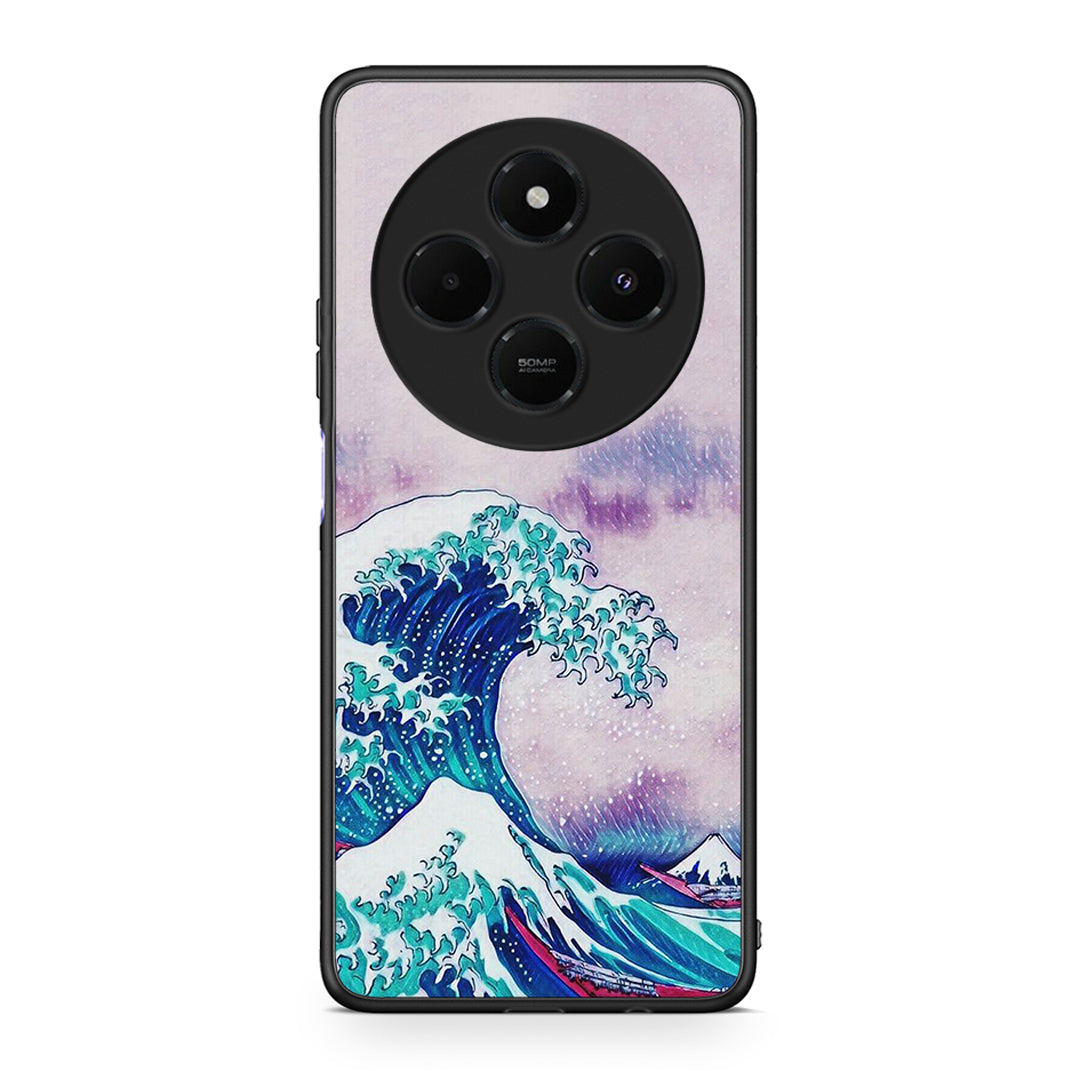 Xiaomi Redmi 14C NFC / A3 Pro / Poco 75 4G / 5G Blue Waves θήκη από τη Smartfits με σχέδιο στο πίσω μέρος και μαύρο περίβλημα | Smartphone case with colorful back and black bezels by Smartfits