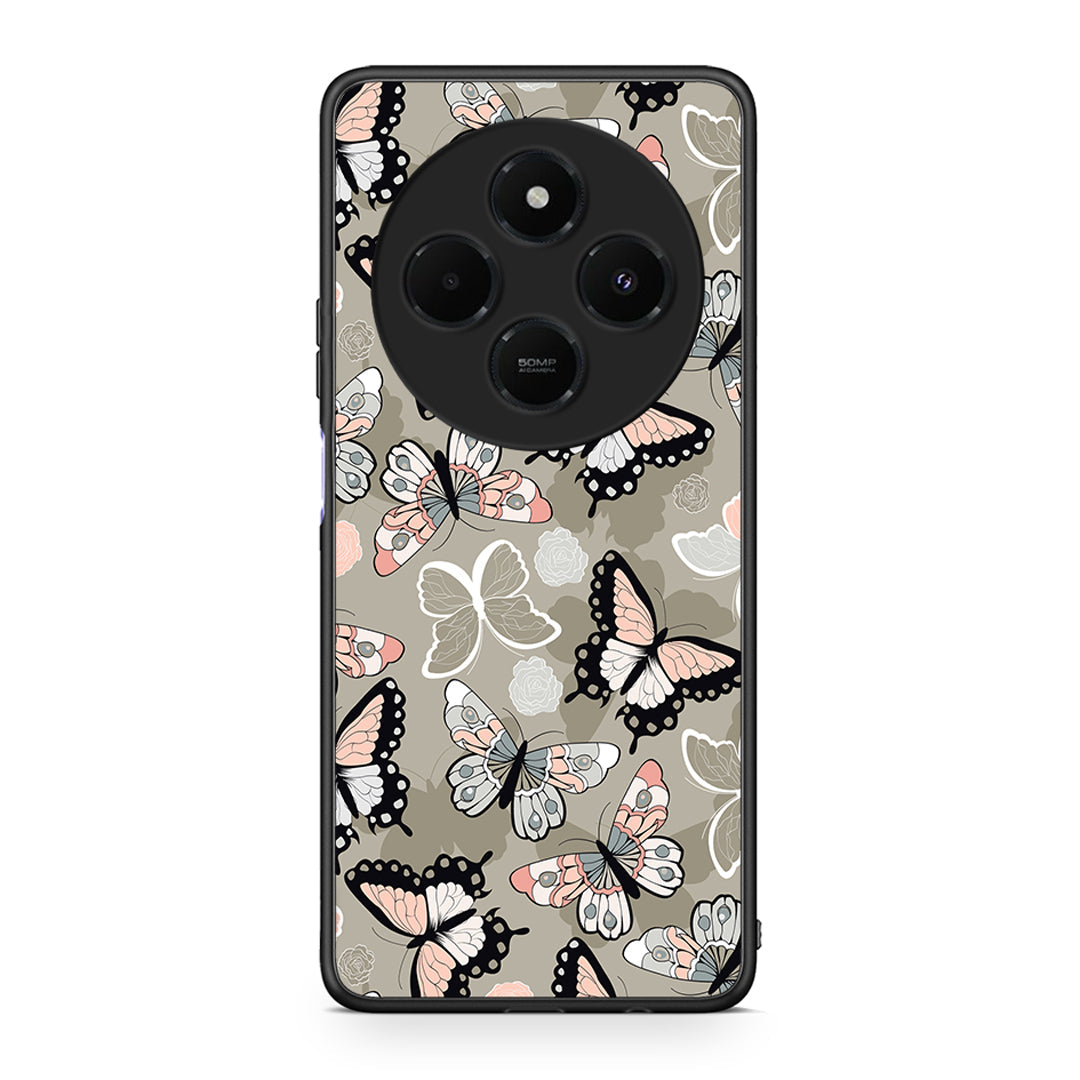 135 - Xiaomi Redmi 14C NFC / A3 Pro / Poco 75 4G / 5G Butterflies Boho case, cover, bumper