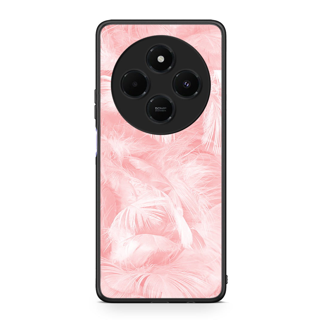 33 - Xiaomi Redmi 14C NFC / A3 Pro / Poco 75 4G / 5G Pink Feather Boho case, cover, bumper