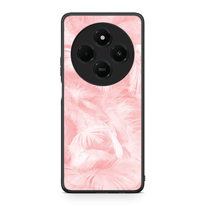 33 - Xiaomi Redmi 14C NFC / A3 Pro / Poco 75 4G / 5G Pink Feather Boho case, cover, bumper