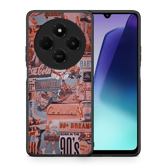 Θήκη Xiaomi Redmi 14C NFC / A3 Pro / Poco 75 4G / 5G Born In 90s από τη Smartfits με σχέδιο στο πίσω μέρος και μαύρο περίβλημα | Xiaomi Redmi 14C NFC / A3 Pro / Poco 75 4G / 5G Born In 90s case with colorful back and black bezels