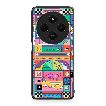 Xiaomi Redmi 14C NFC / A3 Pro / Poco 75 4G / 5G Bubbles Soap θήκη από τη Smartfits με σχέδιο στο πίσω μέρος και μαύρο περίβλημα | Smartphone case with colorful back and black bezels by Smartfits