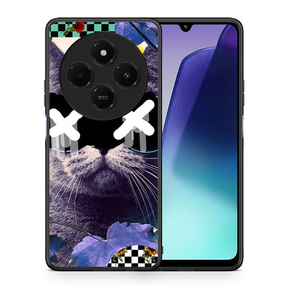 Θήκη Xiaomi Redmi 14C NFC / A3 Pro / Poco 75 4G / 5G Cat Collage από τη Smartfits με σχέδιο στο πίσω μέρος και μαύρο περίβλημα | Xiaomi Redmi 14C NFC / A3 Pro / Poco 75 4G / 5G Cat Collage case with colorful back and black bezels