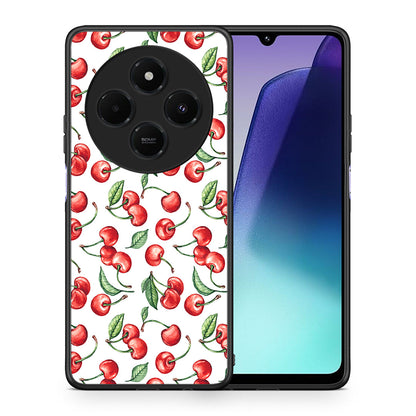 Θήκη Xiaomi Redmi 14C NFC / A3 Pro / Poco 75 4G / 5G Cherry Summer από τη Smartfits με σχέδιο στο πίσω μέρος και μαύρο περίβλημα | Xiaomi Redmi 14C NFC / A3 Pro / Poco 75 4G / 5G Cherry Summer case with colorful back and black bezels
