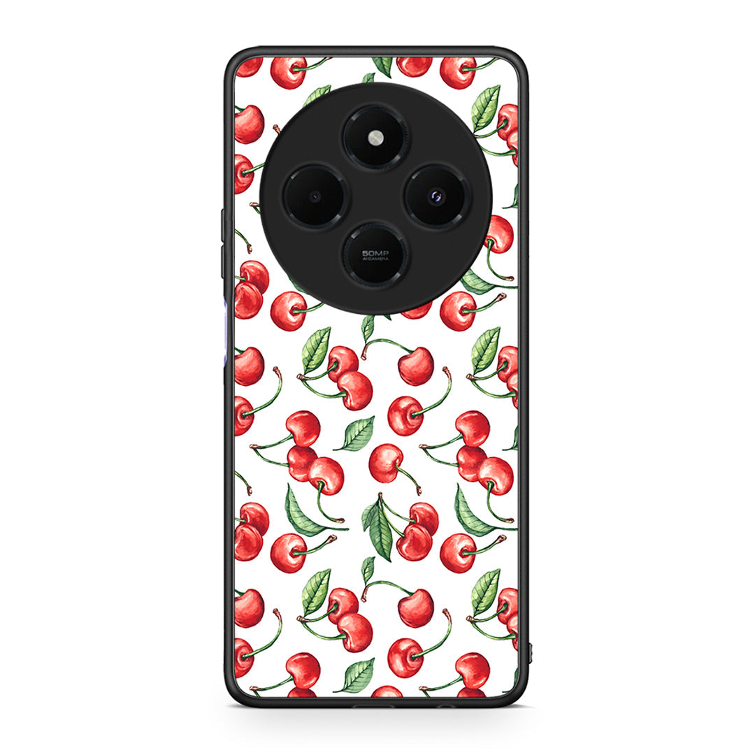 Xiaomi Redmi 14C NFC / A3 Pro / Poco 75 4G / 5G Cherry Summer θήκη από τη Smartfits με σχέδιο στο πίσω μέρος και μαύρο περίβλημα | Smartphone case with colorful back and black bezels by Smartfits