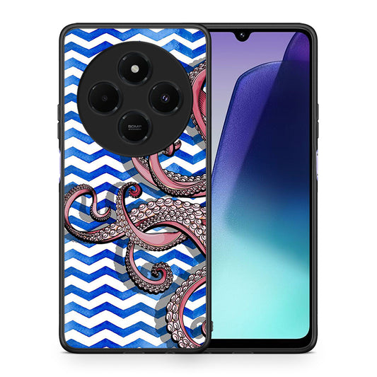 Θήκη Xiaomi Redmi 14C NFC / A3 Pro / Poco 75 4G / 5G Chevron Devilfish από τη Smartfits με σχέδιο στο πίσω μέρος και μαύρο περίβλημα | Xiaomi Redmi 14C NFC / A3 Pro / Poco 75 4G / 5G Chevron Devilfish case with colorful back and black bezels