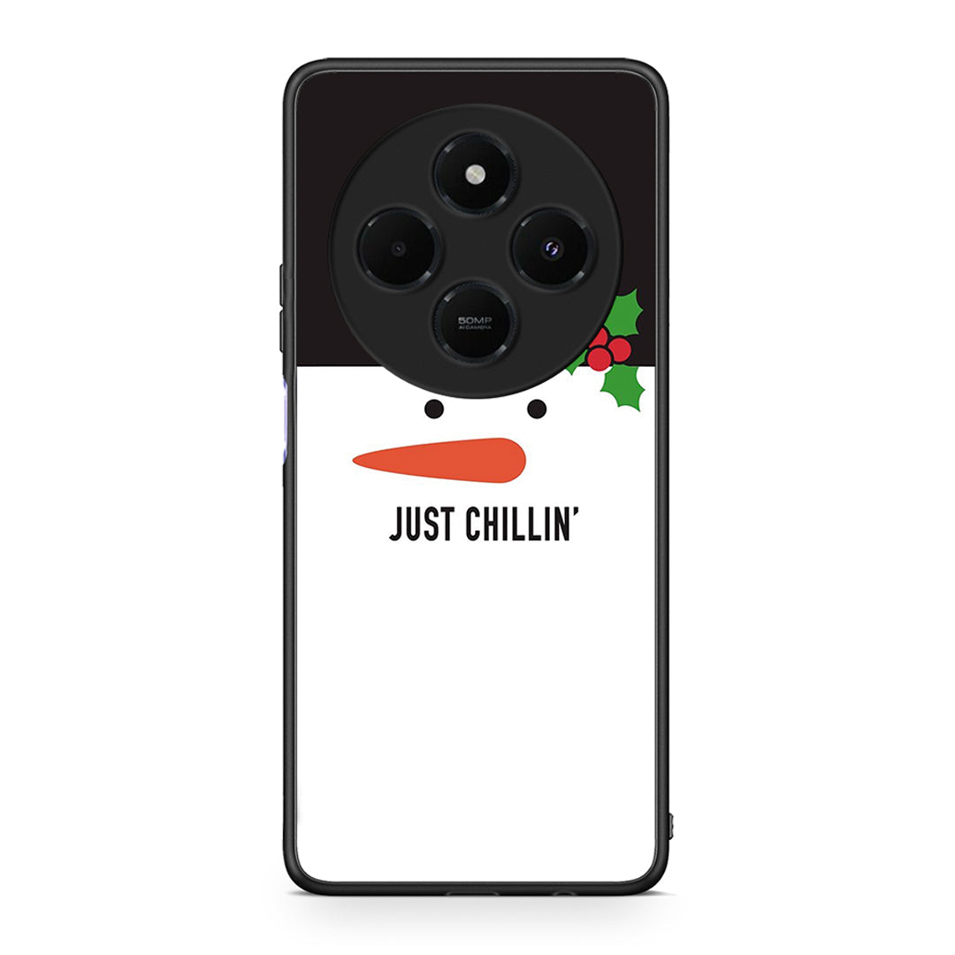 Xiaomi Redmi 14C NFC / A3 Pro / Poco 75 4G / 5G Christmas Chillin θήκη από τη Smartfits με σχέδιο στο πίσω μέρος και μαύρο περίβλημα | Smartphone case with colorful back and black bezels by Smartfits