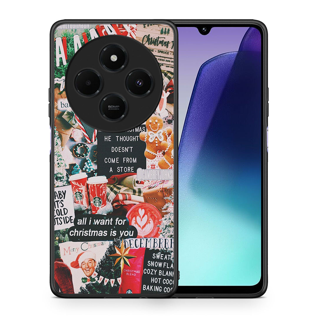 Θήκη Xiaomi Redmi 14C NFC / A3 Pro / Poco 75 4G / 5G Christmas Happiness από τη Smartfits με σχέδιο στο πίσω μέρος και μαύρο περίβλημα | Xiaomi Redmi 14C NFC / A3 Pro / Poco 75 4G / 5G Christmas Happiness case with colorful back and black bezels