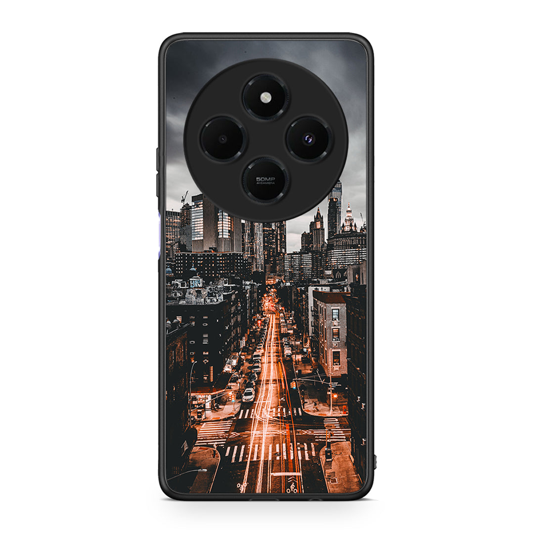 Xiaomi Redmi 14C NFC / A3 Pro / Poco 75 4G / 5G City Lights θήκη από τη Smartfits με σχέδιο στο πίσω μέρος και μαύρο περίβλημα | Smartphone case with colorful back and black bezels by Smartfits