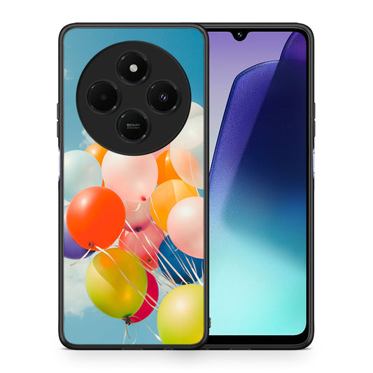 Θήκη Xiaomi Redmi 14C NFC / A3 Pro / Poco 75 4G / 5G Colorful Balloons από τη Smartfits με σχέδιο στο πίσω μέρος και μαύρο περίβλημα | Xiaomi Redmi 14C NFC / A3 Pro / Poco 75 4G / 5G Colorful Balloons case with colorful back and black bezels