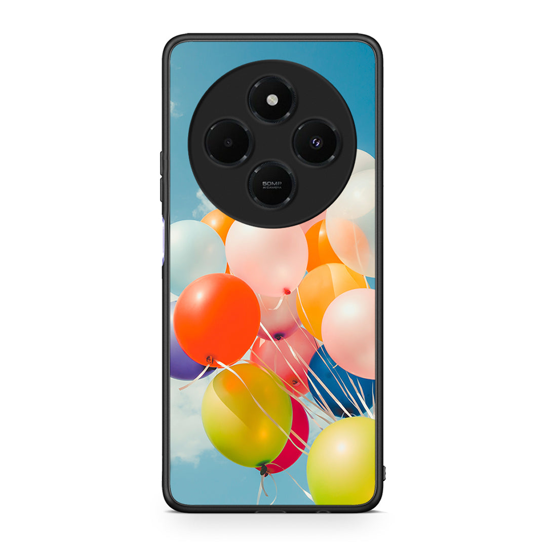 Xiaomi Redmi 14C NFC / A3 Pro / Poco 75 4G / 5G Colorful Balloons θήκη από τη Smartfits με σχέδιο στο πίσω μέρος και μαύρο περίβλημα | Smartphone case with colorful back and black bezels by Smartfits