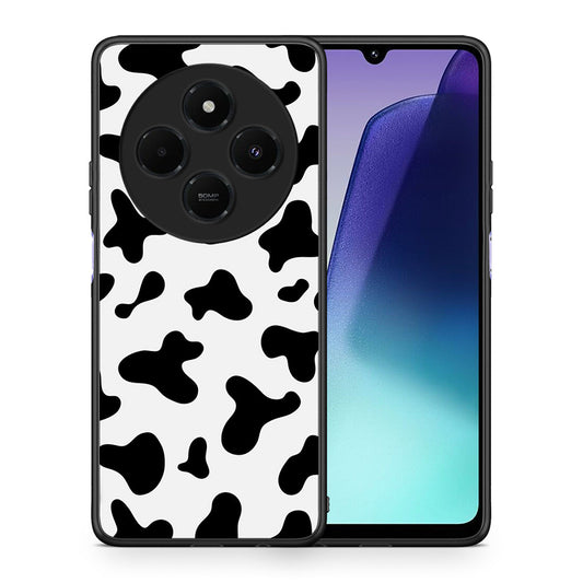 Θήκη Xiaomi Redmi 14C NFC / A3 Pro / Poco 75 4G / 5G Cow Print από τη Smartfits με σχέδιο στο πίσω μέρος και μαύρο περίβλημα | Xiaomi Redmi 14C NFC / A3 Pro / Poco 75 4G / 5G Cow Print case with colorful back and black bezels