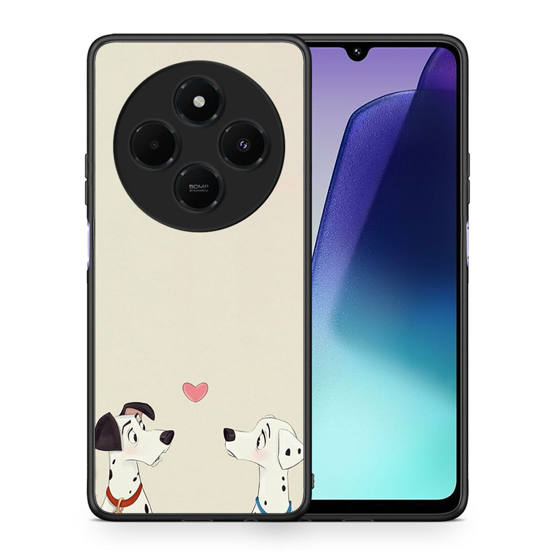Θήκη Xiaomi Redmi 14C NFC / A3 Pro / Poco 75 4G / 5G Dalmatians Love από τη Smartfits με σχέδιο στο πίσω μέρος και μαύρο περίβλημα | Xiaomi Redmi 14C NFC / A3 Pro / Poco 75 4G / 5G Dalmatians Love case with colorful back and black bezels