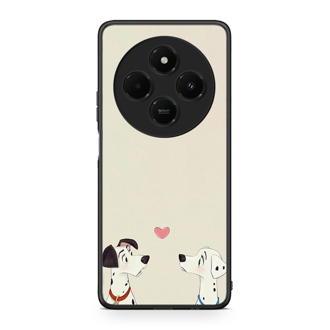 Xiaomi Redmi 14C NFC / A3 Pro / Poco 75 4G / 5G Dalmatians Love θήκη από τη Smartfits με σχέδιο στο πίσω μέρος και μαύρο περίβλημα | Smartphone case with colorful back and black bezels by Smartfits