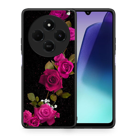 Θήκη Xiaomi Redmi 14C NFC / A3 Pro / Poco 75 4G / 5G Red Roses Flower από τη Smartfits με σχέδιο στο πίσω μέρος και μαύρο περίβλημα | Xiaomi Redmi 14C NFC / A3 Pro / Poco 75 4G / 5G Red Roses Flower case with colorful back and black bezels