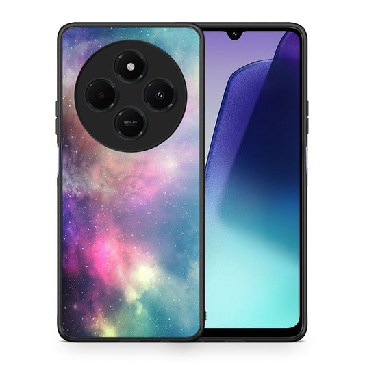 Θήκη Xiaomi Redmi 14C NFC / A3 Pro / Poco 75 4G / 5G Rainbow Galaxy από τη Smartfits με σχέδιο στο πίσω μέρος και μαύρο περίβλημα | Xiaomi Redmi 14C NFC / A3 Pro / Poco 75 4G / 5G Rainbow Galaxy case with colorful back and black bezels