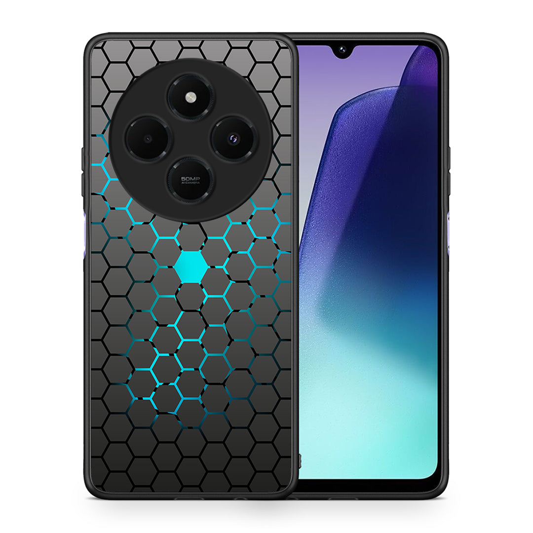 Θήκη Xiaomi Redmi 14C NFC / A3 Pro / Poco 75 4G / 5G Hexagonal Geometric από τη Smartfits με σχέδιο στο πίσω μέρος και μαύρο περίβλημα | Xiaomi Redmi 14C NFC / A3 Pro / Poco 75 4G / 5G Hexagonal Geometric case with colorful back and black bezels