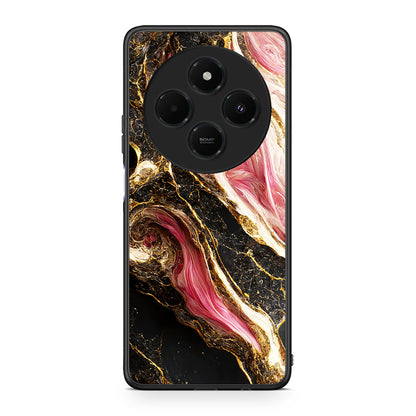 Xiaomi Redmi 14C NFC / A3 Pro / Poco 75 4G / 5G Glamorous Pink Marble θήκη από τη Smartfits με σχέδιο στο πίσω μέρος και μαύρο περίβλημα | Smartphone case with colorful back and black bezels by Smartfits