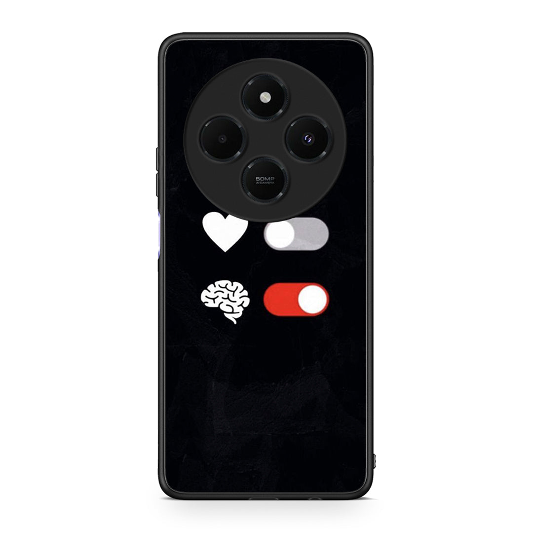 Xiaomi Redmi 14C NFC / A3 Pro / Poco 75 4G / 5G Heart Vs Brain Θήκη Αγίου Βαλεντίνου από τη Smartfits με σχέδιο στο πίσω μέρος και μαύρο περίβλημα | Smartphone case with colorful back and black bezels by Smartfits