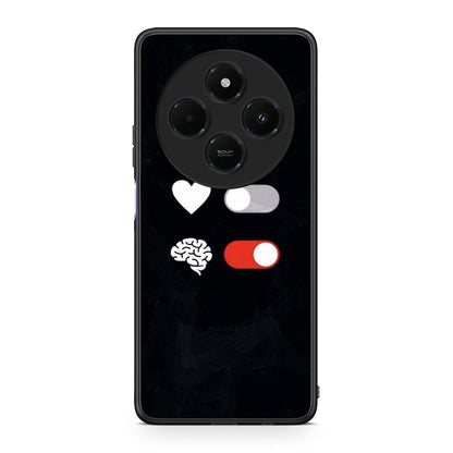 Xiaomi Redmi 14C NFC / A3 Pro / Poco 75 4G / 5G Heart Vs Brain Θήκη Αγίου Βαλεντίνου από τη Smartfits με σχέδιο στο πίσω μέρος και μαύρο περίβλημα | Smartphone case with colorful back and black bezels by Smartfits