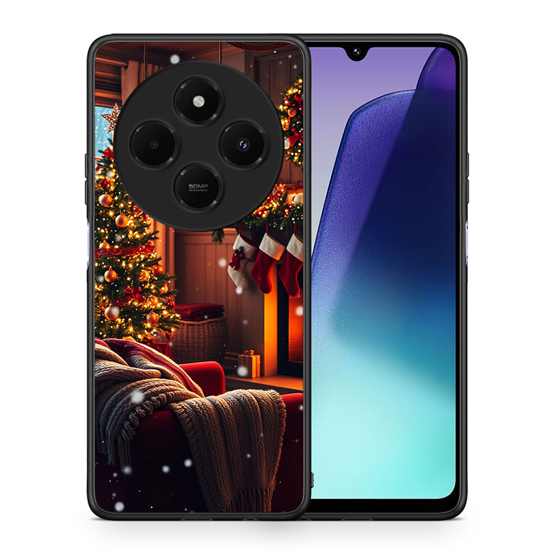 Θήκη Xiaomi Redmi 14C NFC / A3 Pro / Poco 75 4G / 5G Home For Christmas από τη Smartfits με σχέδιο στο πίσω μέρος και μαύρο περίβλημα | Xiaomi Redmi 14C NFC / A3 Pro / Poco 75 4G / 5G Home For Christmas case with colorful back and black bezels