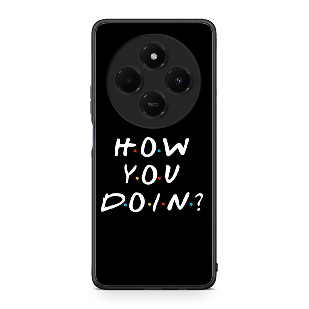 Xiaomi Redmi 14C NFC / A3 Pro / Poco 75 4G / 5G How You Doin θήκη από τη Smartfits με σχέδιο στο πίσω μέρος και μαύρο περίβλημα | Smartphone case with colorful back and black bezels by Smartfits