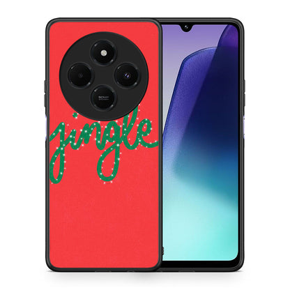 Θήκη Xiaomi Redmi 14C NFC / A3 Pro / Poco 75 4G / 5G Jingle Xmas από τη Smartfits με σχέδιο στο πίσω μέρος και μαύρο περίβλημα | Xiaomi Redmi 14C NFC / A3 Pro / Poco 75 4G / 5G Jingle Xmas case with colorful back and black bezels