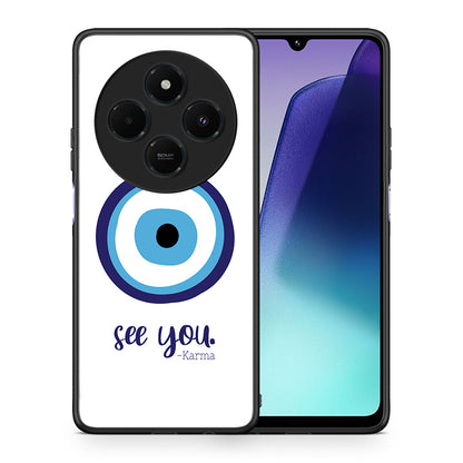 Θήκη Xiaomi Redmi 14C NFC / A3 Pro / Poco 75 4G / 5G Karma Says από τη Smartfits με σχέδιο στο πίσω μέρος και μαύρο περίβλημα | Xiaomi Redmi 14C NFC / A3 Pro / Poco 75 4G / 5G Karma Says case with colorful back and black bezels