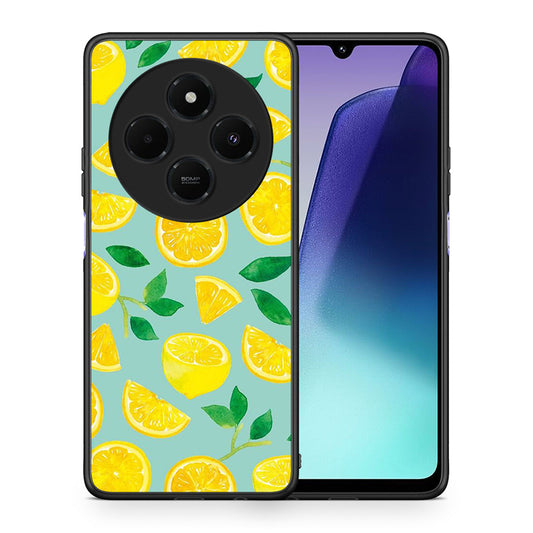 Θήκη Xiaomi Redmi 14C NFC / A3 Pro / Poco 75 4G / 5G Lemons από τη Smartfits με σχέδιο στο πίσω μέρος και μαύρο περίβλημα | Xiaomi Redmi 14C NFC / A3 Pro / Poco 75 4G / 5G Lemons case with colorful back and black bezels
