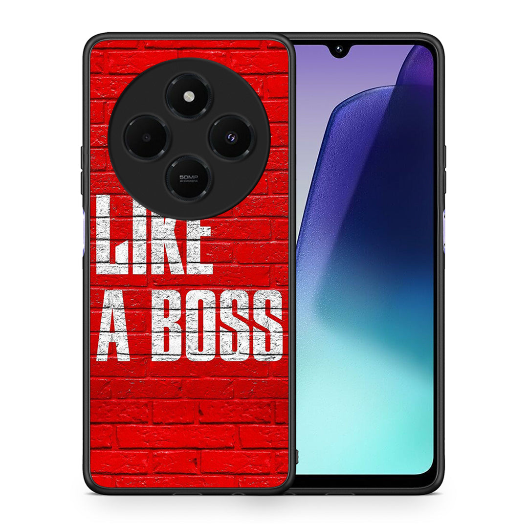 Θήκη Xiaomi Redmi 14C NFC / A3 Pro / Poco 75 4G / 5G Like A Boss από τη Smartfits με σχέδιο στο πίσω μέρος και μαύρο περίβλημα | Xiaomi Redmi 14C NFC / A3 Pro / Poco 75 4G / 5G Like A Boss case with colorful back and black bezels