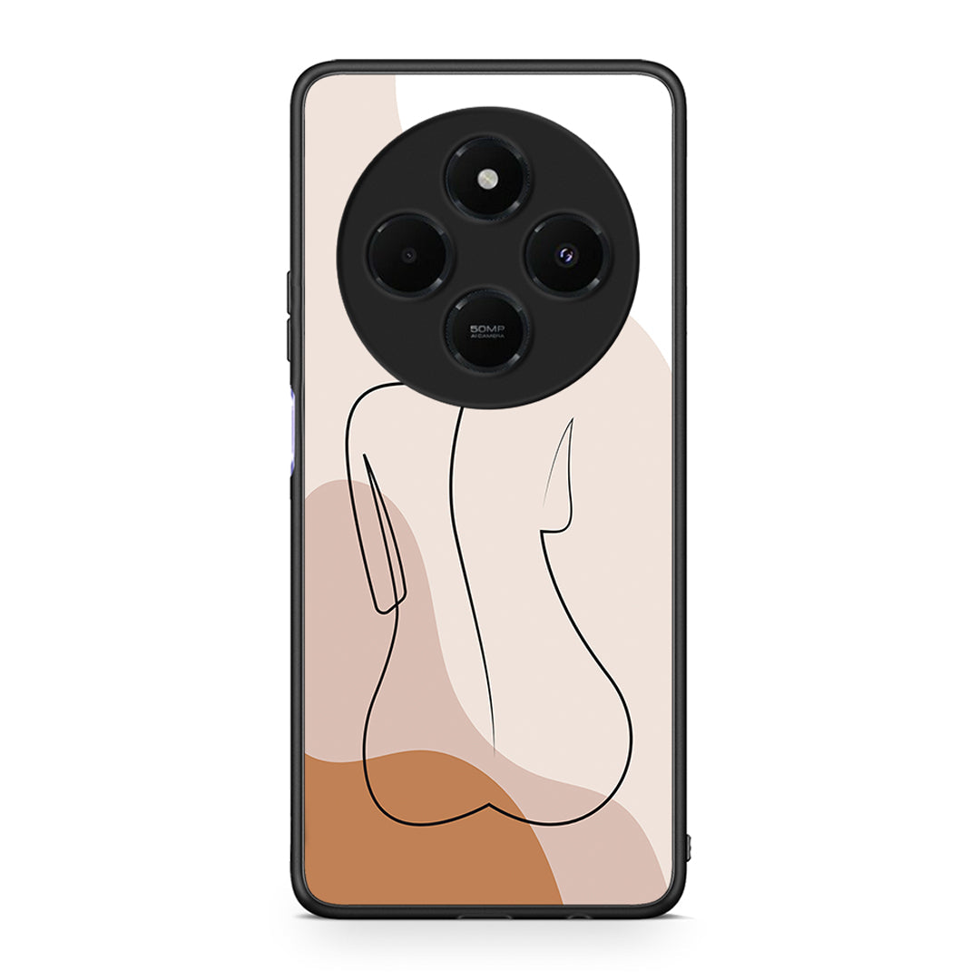 Xiaomi Redmi 14C NFC / A3 Pro / Poco 75 4G / 5G LineArt Woman θήκη από τη Smartfits με σχέδιο στο πίσω μέρος και μαύρο περίβλημα | Smartphone case with colorful back and black bezels by Smartfits