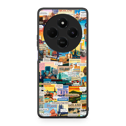 Xiaomi Redmi 14C NFC / A3 Pro / Poco 75 4G / 5G Live To Travel θήκη από τη Smartfits με σχέδιο στο πίσω μέρος και μαύρο περίβλημα | Smartphone case with colorful back and black bezels by Smartfits