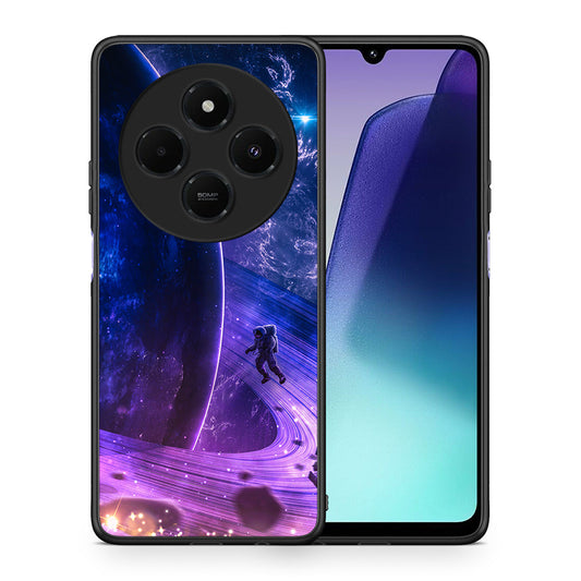 Θήκη Xiaomi Redmi 14C NFC / A3 Pro / Poco 75 4G / 5G Lost Astronaut από τη Smartfits με σχέδιο στο πίσω μέρος και μαύρο περίβλημα | Xiaomi Redmi 14C NFC / A3 Pro / Poco 75 4G / 5G Lost Astronaut case with colorful back and black bezels