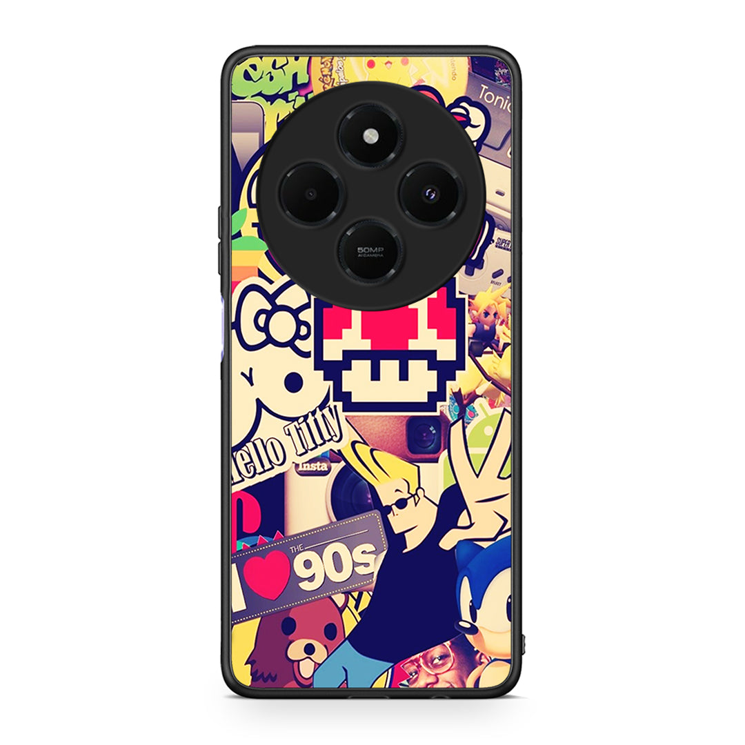 Xiaomi Redmi 14C NFC / A3 Pro / Poco 75 4G / 5G Love The 90s θήκη από τη Smartfits με σχέδιο στο πίσω μέρος και μαύρο περίβλημα | Smartphone case with colorful back and black bezels by Smartfits