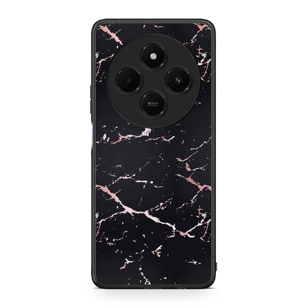 4 - Xiaomi Redmi 14C NFC / A3 Pro / Poco 75 4G / 5G Black Rosegold Marble case, cover, bumper