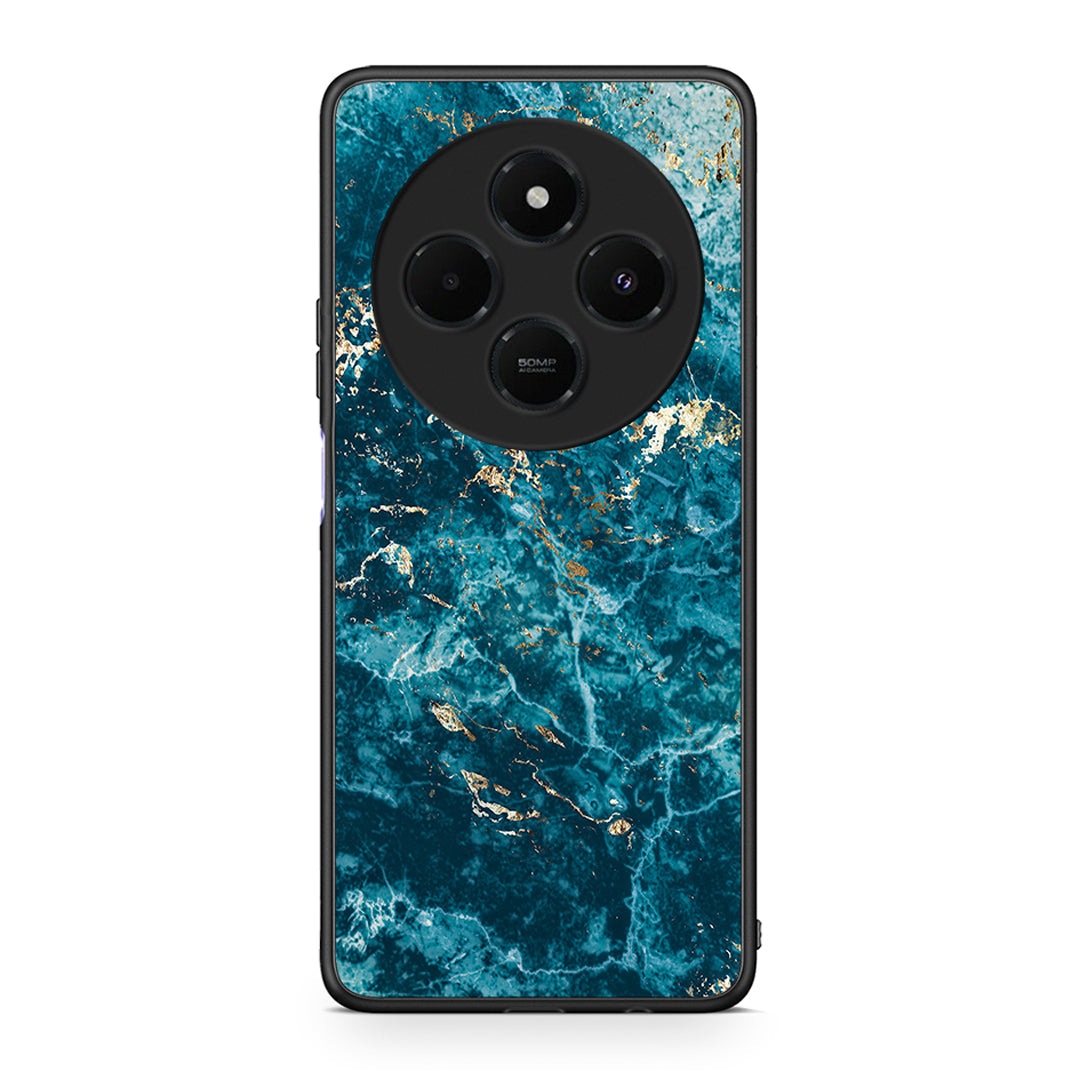 Xiaomi Redmi 14C NFC / A3 Pro / Poco 75 4G / 5G Marble Blue θήκη από τη Smartfits με σχέδιο στο πίσω μέρος και μαύρο περίβλημα | Smartphone case with colorful back and black bezels by Smartfits