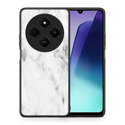 Θήκη Xiaomi Redmi 14C NFC / A3 Pro / Poco 75 4G / 5G White Marble από τη Smartfits με σχέδιο στο πίσω μέρος και μαύρο περίβλημα | Xiaomi Redmi 14C NFC / A3 Pro / Poco 75 4G / 5G White Marble case with colorful back and black bezels
