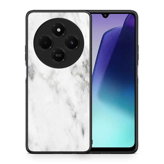 Θήκη Xiaomi Redmi 14C NFC / A3 Pro / Poco 75 4G / 5G White Marble από τη Smartfits με σχέδιο στο πίσω μέρος και μαύρο περίβλημα | Xiaomi Redmi 14C NFC / A3 Pro / Poco 75 4G / 5G White Marble case with colorful back and black bezels