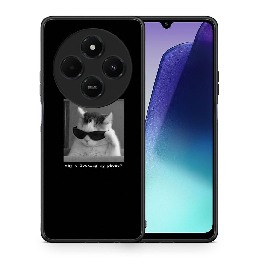 Θήκη Xiaomi Redmi 14C NFC / A3 Pro / Poco 75 4G / 5G Meme Cat από τη Smartfits με σχέδιο στο πίσω μέρος και μαύρο περίβλημα | Xiaomi Redmi 14C NFC / A3 Pro / Poco 75 4G / 5G Meme Cat case with colorful back and black bezels